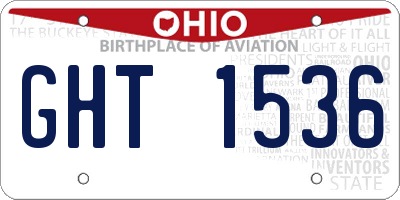 OH license plate GHT1536