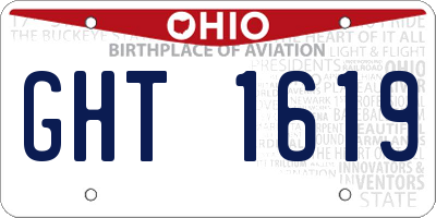 OH license plate GHT1619