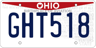 OH license plate GHT518