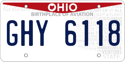 OH license plate GHY6118