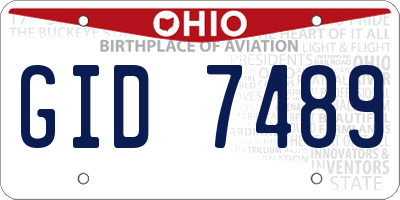 OH license plate GID7489
