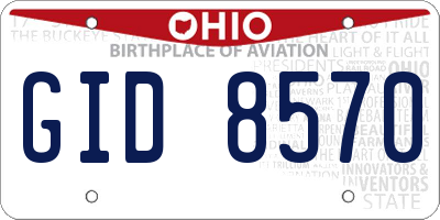 OH license plate GID8570