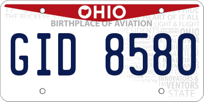 OH license plate GID8580
