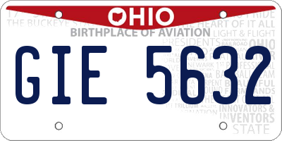 OH license plate GIE5632