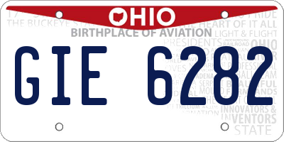 OH license plate GIE6282