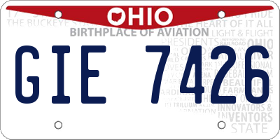 OH license plate GIE7426