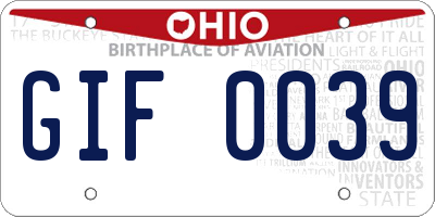 OH license plate GIF0039
