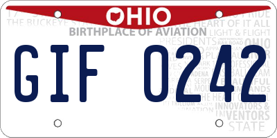 OH license plate GIF0242