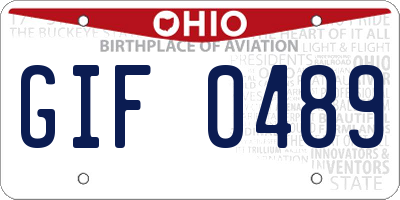OH license plate GIF0489
