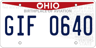 OH license plate GIF0640