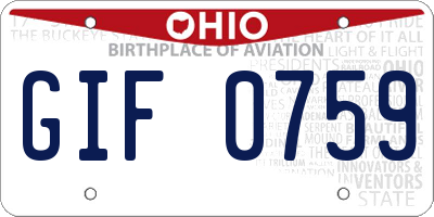 OH license plate GIF0759