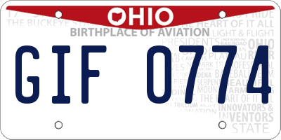 OH license plate GIF0774