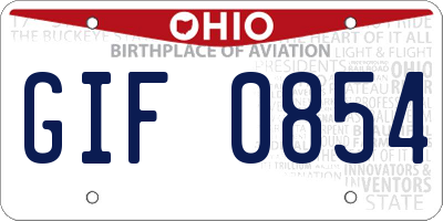 OH license plate GIF0854