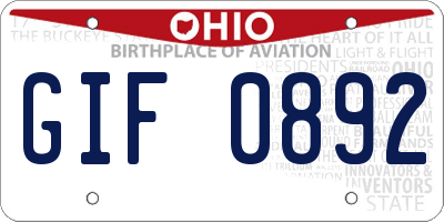 OH license plate GIF0892