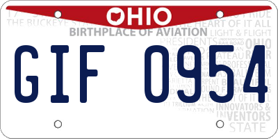 OH license plate GIF0954