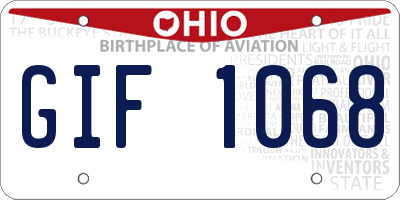 OH license plate GIF1068