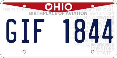 OH license plate GIF1844