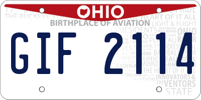 OH license plate GIF2114