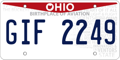 OH license plate GIF2249