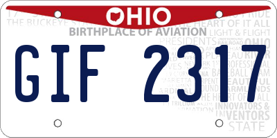 OH license plate GIF2317