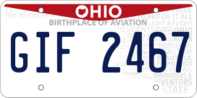 OH license plate GIF2467