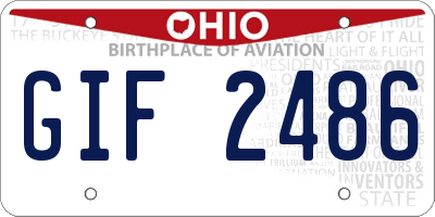 OH license plate GIF2486