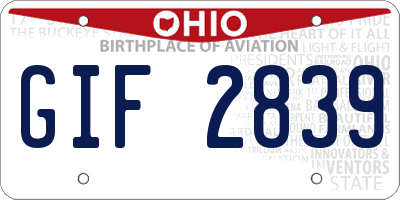 OH license plate GIF2839