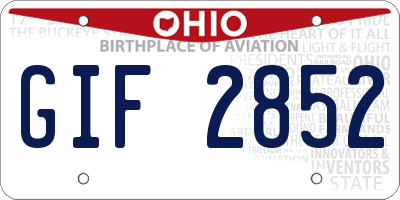 OH license plate GIF2852