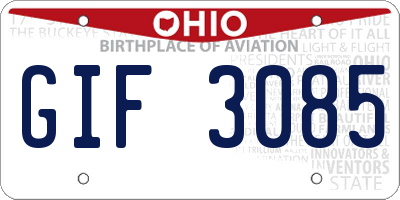 OH license plate GIF3085
