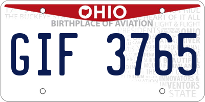 OH license plate GIF3765