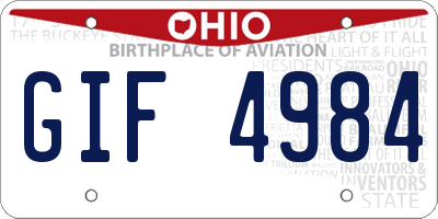 OH license plate GIF4984