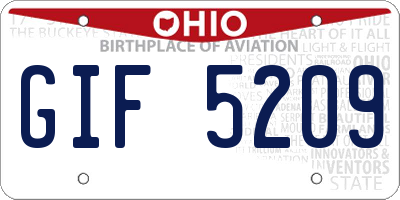 OH license plate GIF5209