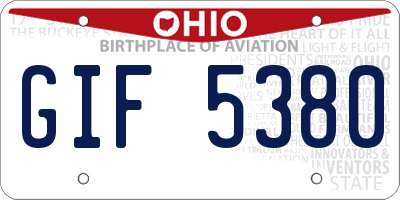 OH license plate GIF5380