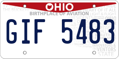OH license plate GIF5483