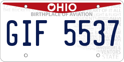 OH license plate GIF5537