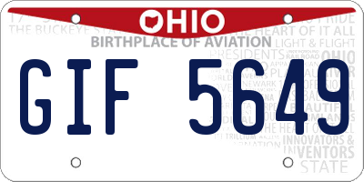 OH license plate GIF5649