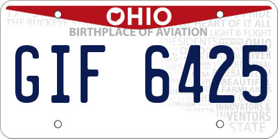 OH license plate GIF6425