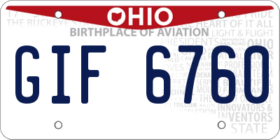 OH license plate GIF6760