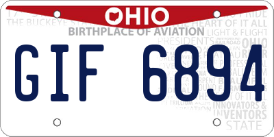OH license plate GIF6894