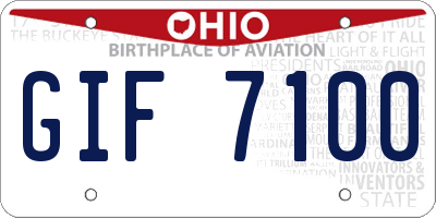 OH license plate GIF7100