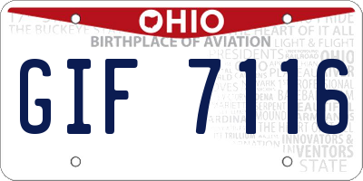 OH license plate GIF7116