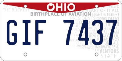 OH license plate GIF7437