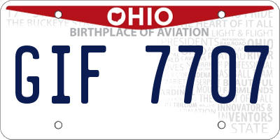 OH license plate GIF7707
