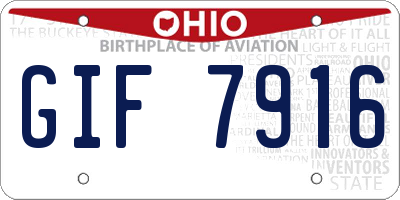 OH license plate GIF7916