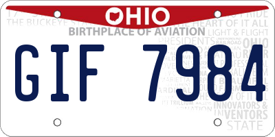 OH license plate GIF7984
