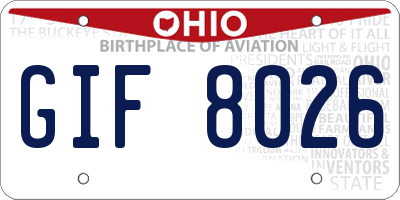 OH license plate GIF8026