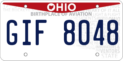 OH license plate GIF8048