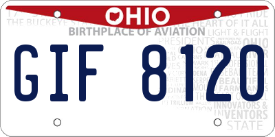 OH license plate GIF8120