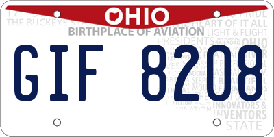 OH license plate GIF8208