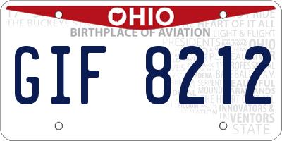 OH license plate GIF8212